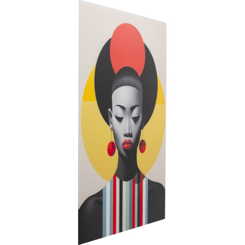 Tableau en verre femme rétro rouge - Kare Design