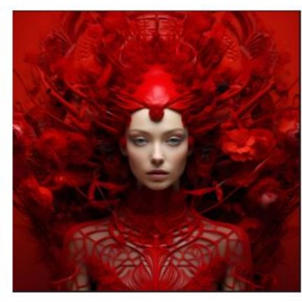 Glass Picture red muse 120x120cm Kare Design