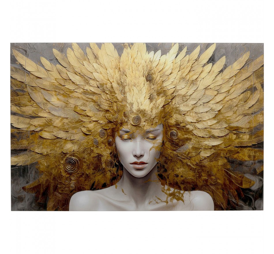Tableau en verre femme céleste 120x80cm Kare Design