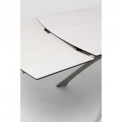 Uitschuifbare eettafel Lana 260x90cm beige Kare Design