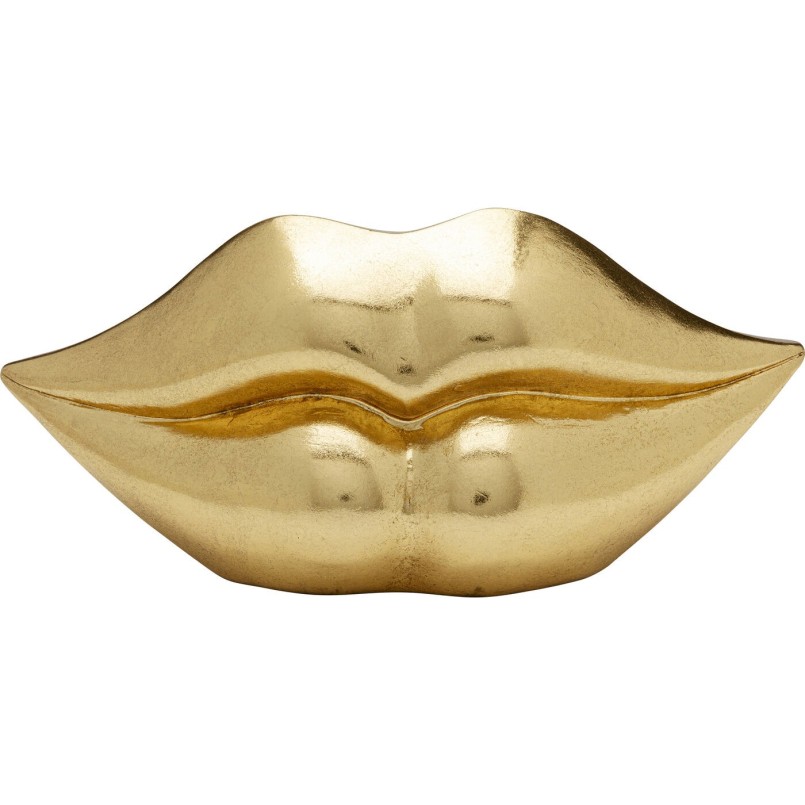 Tirelire Lips doré 13cm