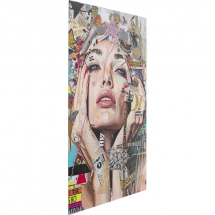 Wandfoto artistieke vrouw tegenover 80x120cm Kare Design