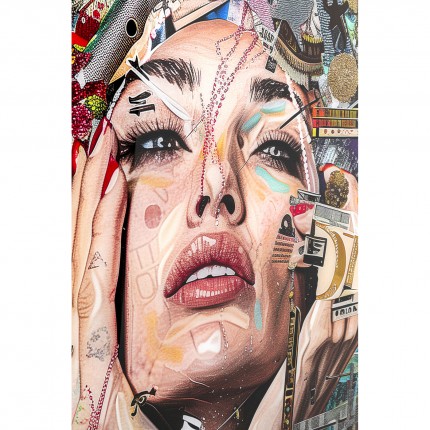 Wandfoto artistieke vrouw tegenover 80x120cm Kare Design