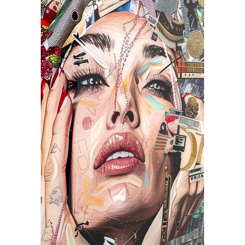 Tableau en verre femme artistique de face - Kare Design