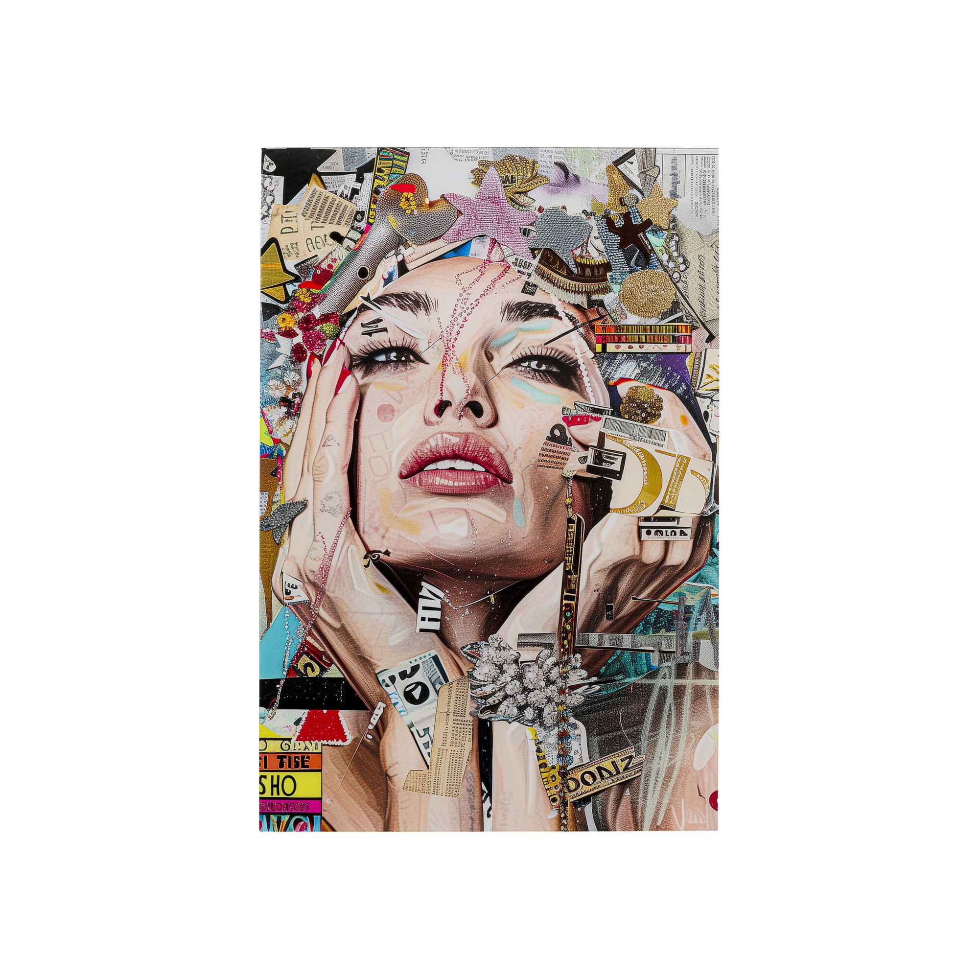 Wandfoto artistieke vrouw tegenover 80x120cm Kare Design