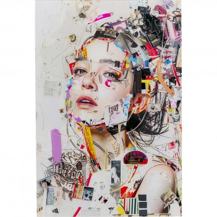 Wandfoto artistieke vrouw profiel 80x120cm Kare Design