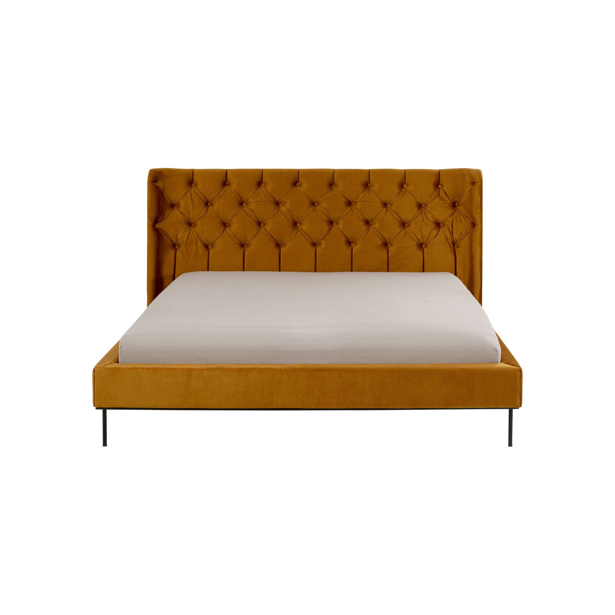 Bed Audrey 180x200cm velvet ochre Kare Design