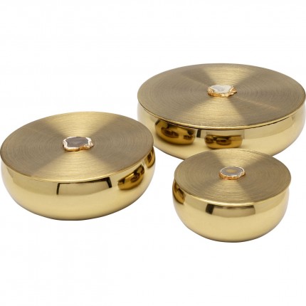 Opberger Shine goud Ø16cm Kare Design