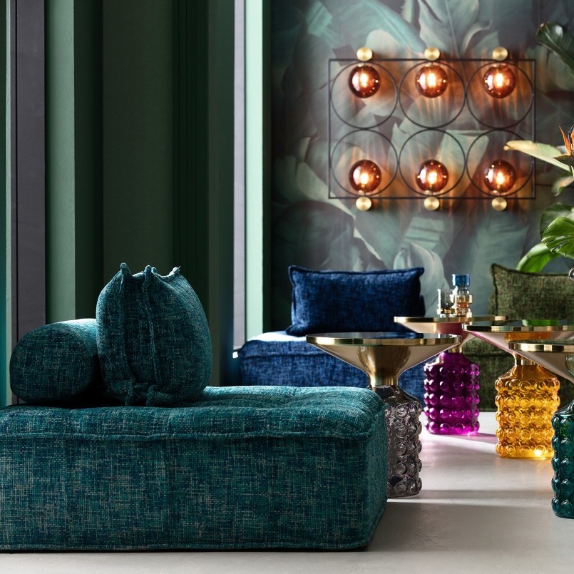 Table d'appoint en verre violet - Lola - Kare Design