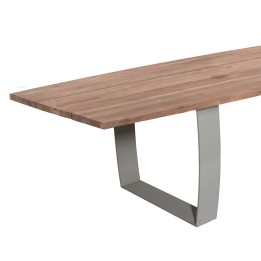 Table de jardin en acier et teck recyclé - Fanny - Gescova