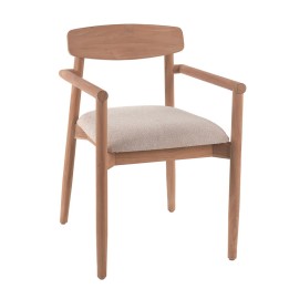 Chaise de jardin avec accoudoirs en teck - Leandro - Gescova