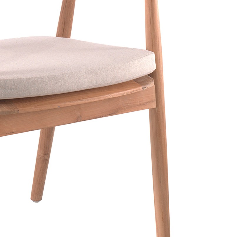 Chaise de jardin avec accoudoirs en teck - Leandro - Gescova