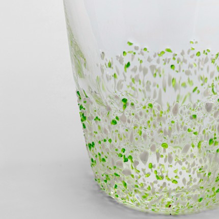 Water Glass Confetti green (6/set) Kare Design