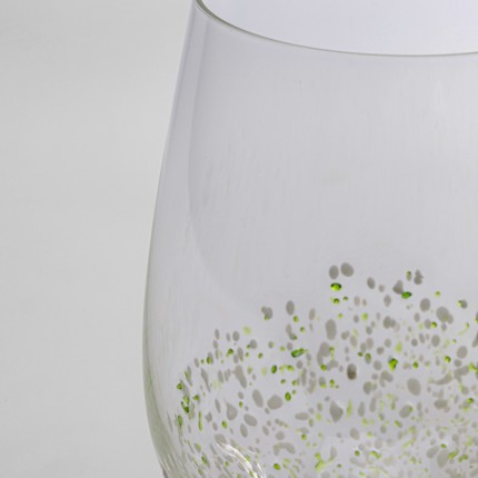 Verres à vin Confetti verts set de 4 Kare Design
