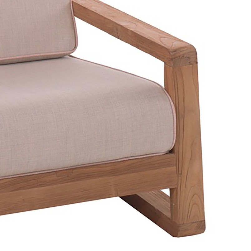 Fauteuil de jardin en teck et tissu - London - Gescova