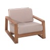 Fauteuil de jardin en teck et tissu - London - Gescova