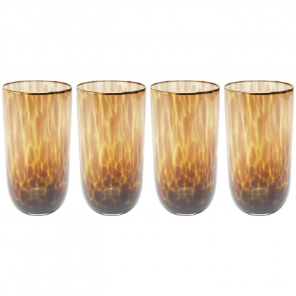 High Water Glass Caramel (4/set) Kare Design