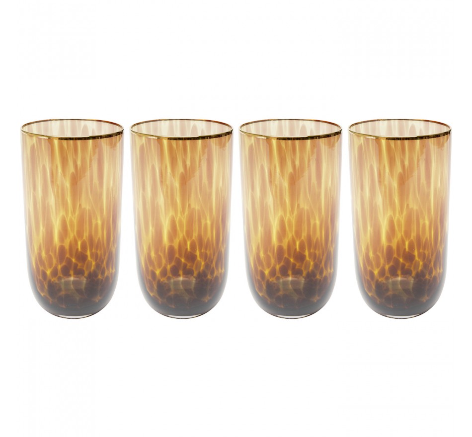 High Water Glass Caramel (4/set) Kare Design