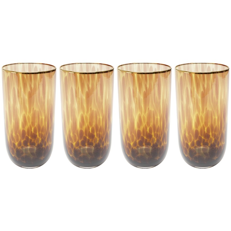 Waterglazen hoog Caramel (4/set) Kare Design