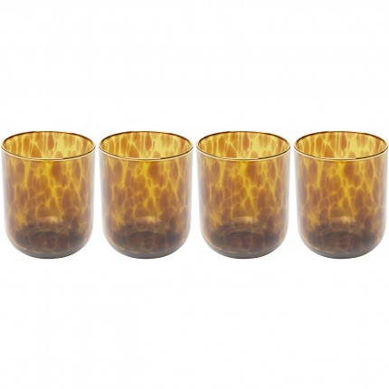 Waterglazen Caramel (4/set) Kare Design