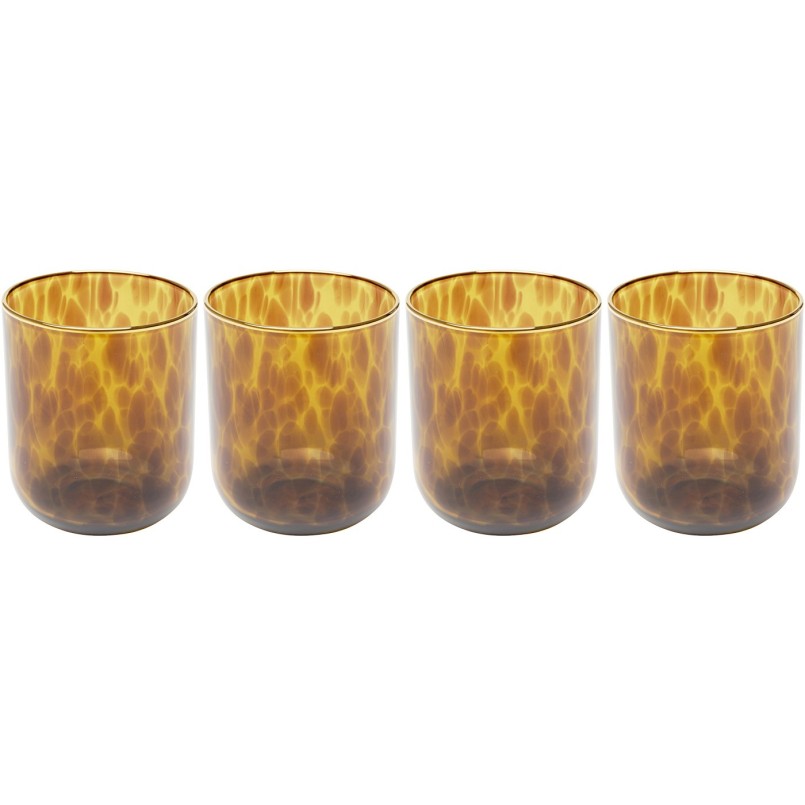 Verres à eau en verre marron - Caramel - Kare Design