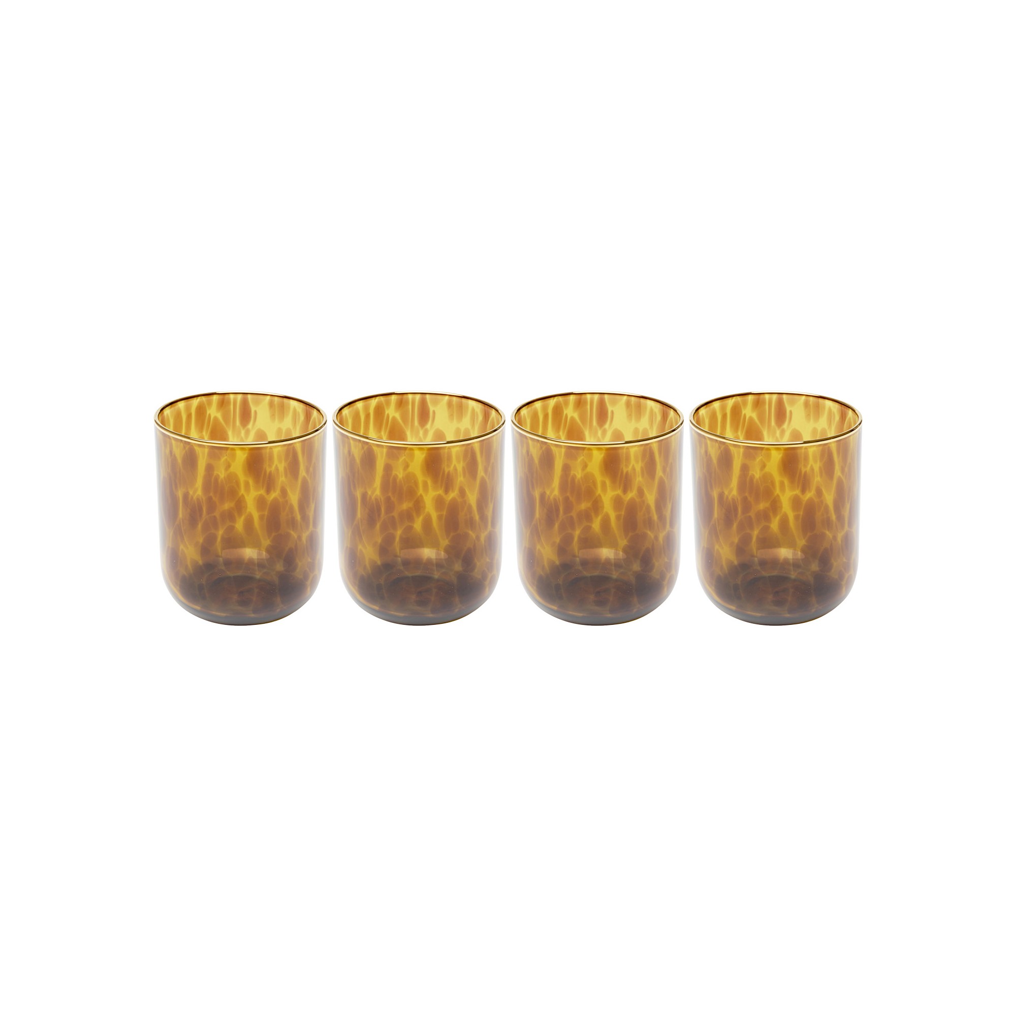 Water Glass Caramel (4/set) Kare Design