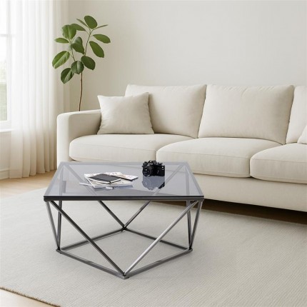 Salontafel Cristallo 80x80cm graphite Kare Design