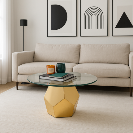 Salontafel Ricchezza Ø90cm goud Kare Design