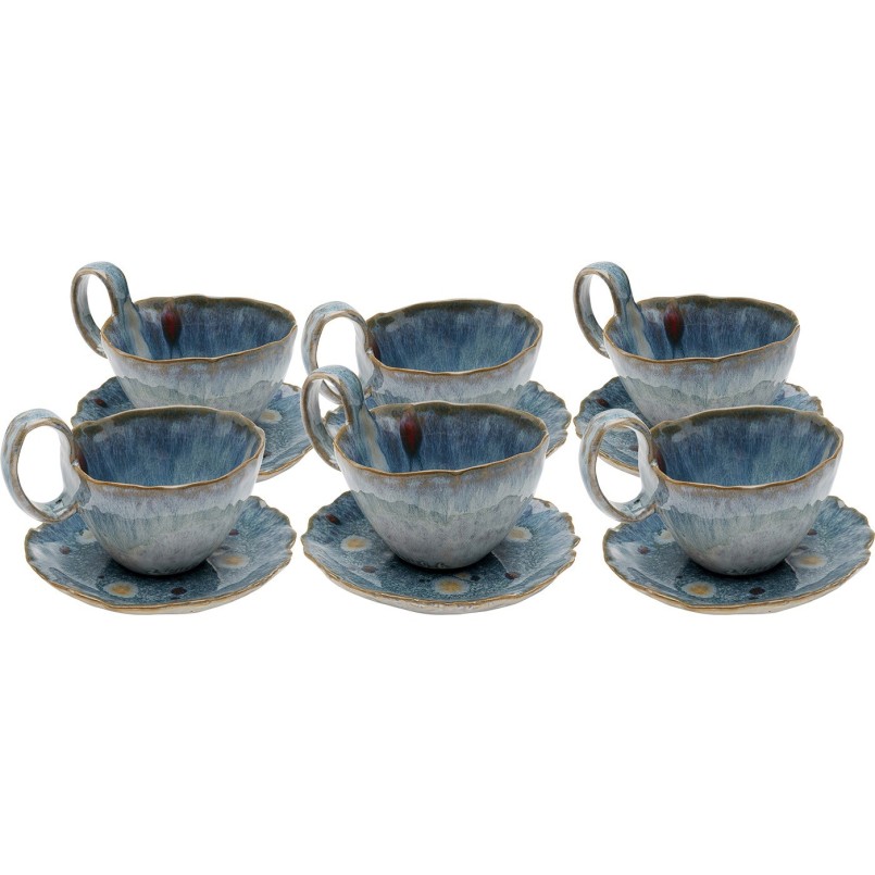 Tasses et coupelles en grès bleu - Mina - Kare Design