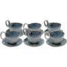 Cup and saucer Mina blue (6/set) Kare Design