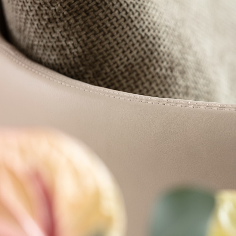 Fauteuil pivotant vert et beige - Josh - Kare Design
