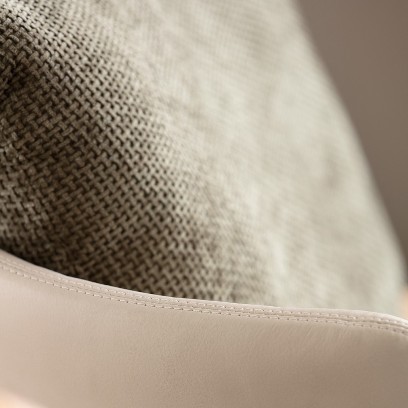 Fauteuil pivotant vert et beige - Josh - Kare Design