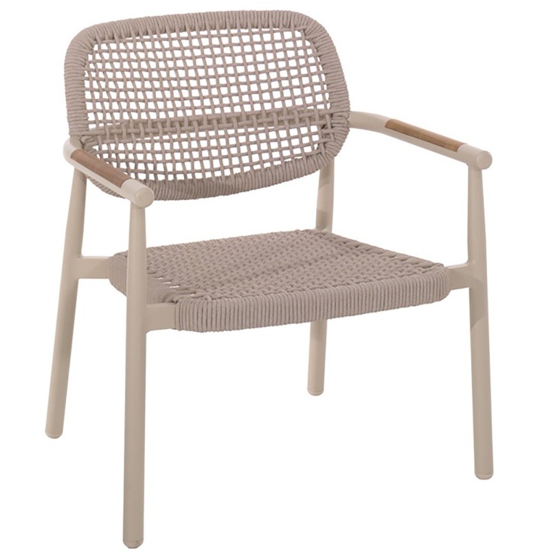 Fauteuil de jardin en aluminium et corde - Midleton - Gescova