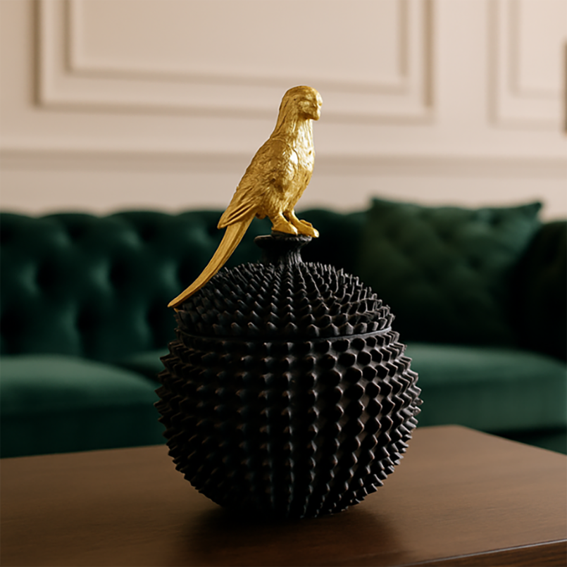Boîte noire perroquet doré - Kare Design