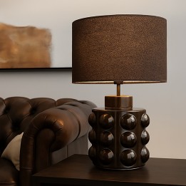 Lampe en porcelaine marron - Calamaro - Kare Design
