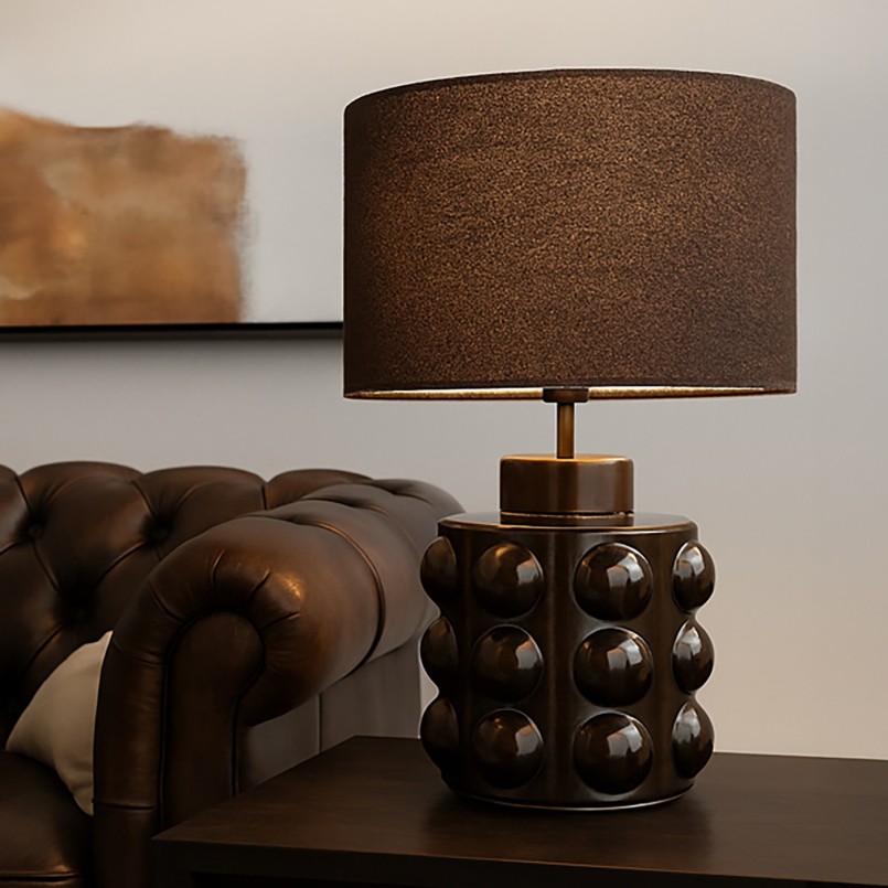 Brown porcelain lamp - Calamaro - Kare Design