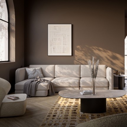 Corner Sofa Karma left cream Kare Design