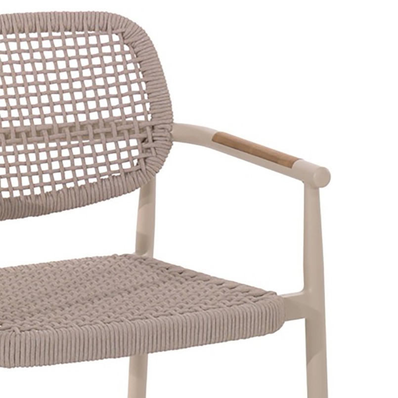 Canapé de jardin en aluminium et corde - Midleton - Gescova