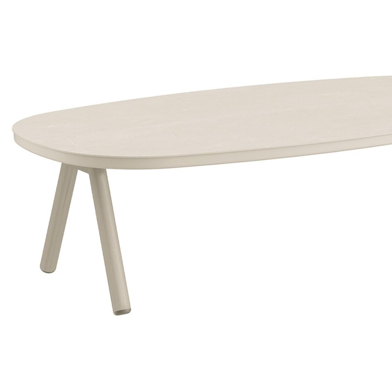 Table basse de jardin ovale en céramique - Midleton - Gescova