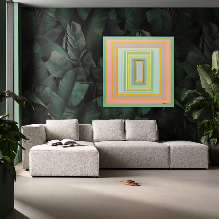 Schilderij Tendency 140x140cm oranje Kare Design