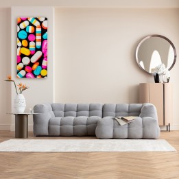 Canvas Picture striped pills 70x140cm Kare Design