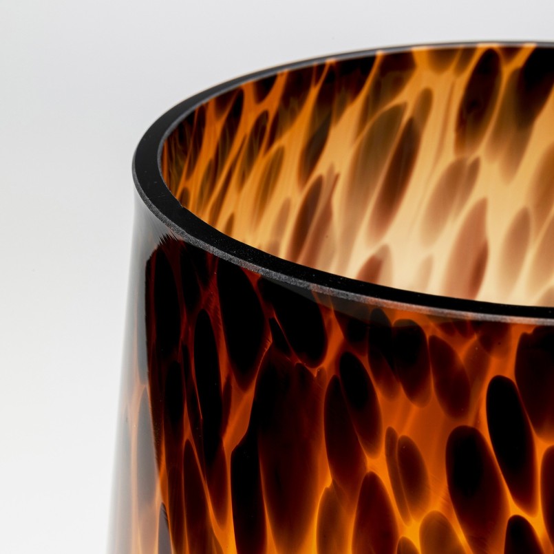 Bruine glazen vaas - Karamel - Kare Design