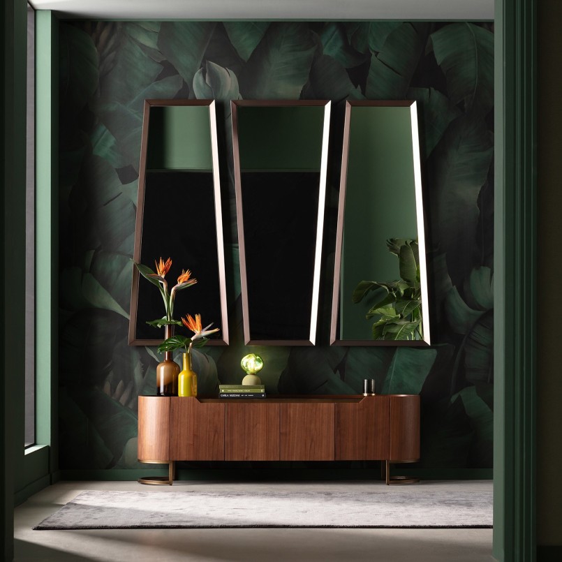 Miroir mural trapèze bords biseautés - Arezzo Coffee - Kare Design