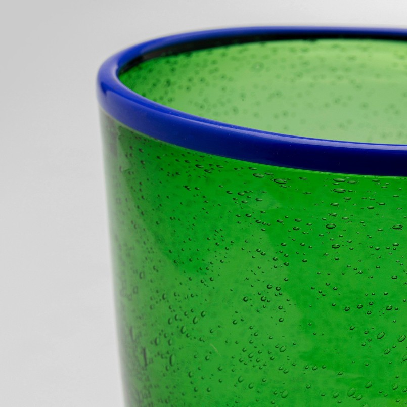 Verres à eau verts en verre - Bubbles - Kare Design