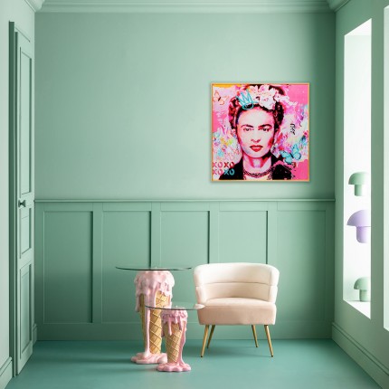 Bijzettafel ijs roze Ø48cm Kare Design