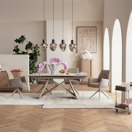 Uitschuifbare Eettafel Nelly 260x90cm Kare Design