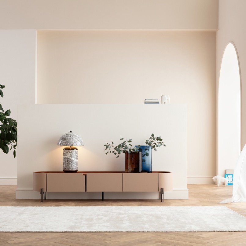 Leatherette TV stand - Tango - Kare Design