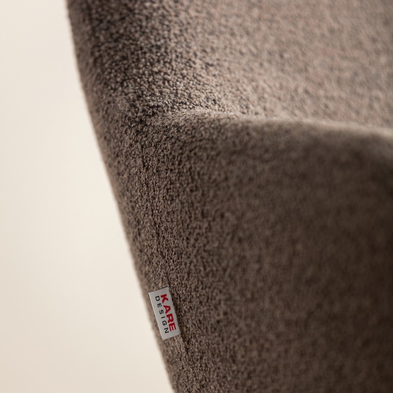 Fauteuil marron pivotant avec accoudoirs - Mimi - Kare Design