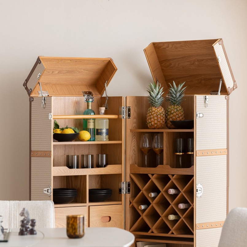 Beige geweven imitatie kist - Venezia - Kare Design