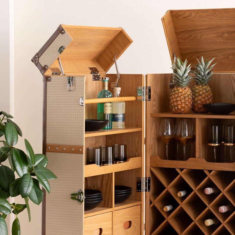 Beige geweven imitatie kist - Venezia - Kare Design